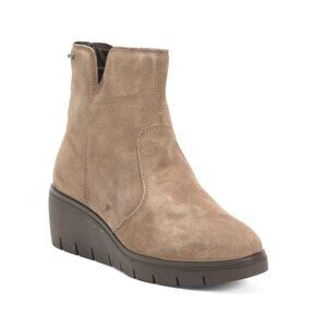 ENVAL SOFT Brown Made In Italy Suede Comfort Booties